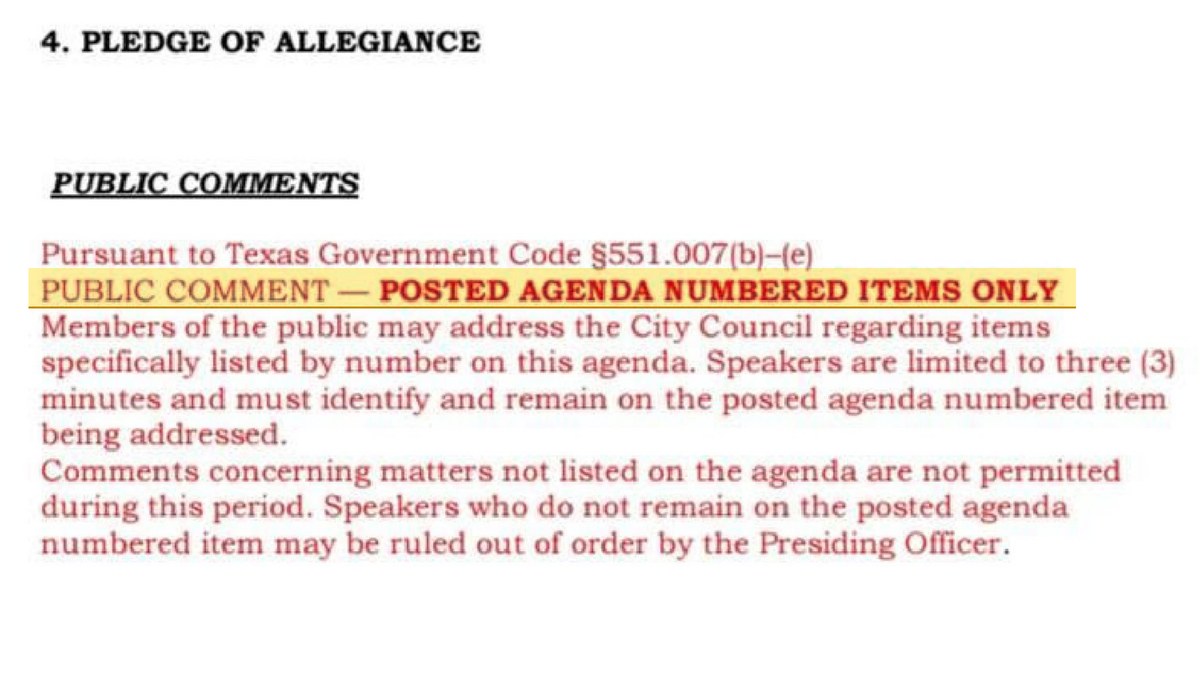 October 20, 2026 agenda: PUBLIC COMMENT, POSTED AGENDA NUMBERED ITEMS ONLY